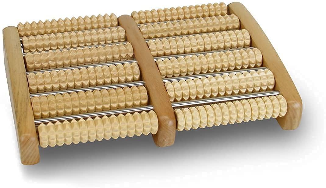 KEDY KEDY Wooden Roller Foot Massager Body Stress Buster & Accupressure Point Device Relaxation Health Care Product Foot Massager and Legs Pain Relief Massager | Set of 1 | Wooden