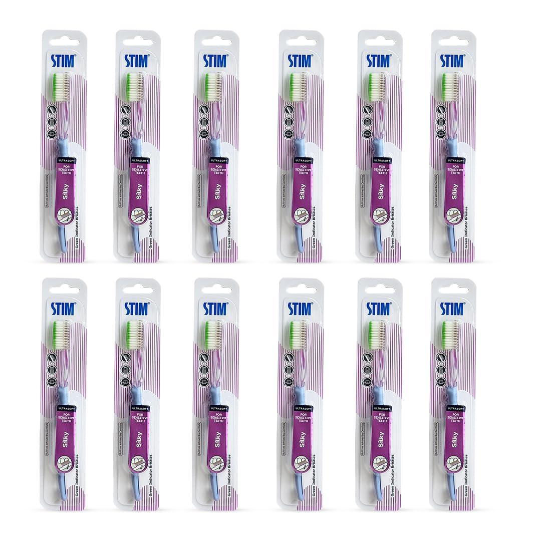 STIM STIM Silky Toothbrush | Super Soft Toothbrush | Pack of 12