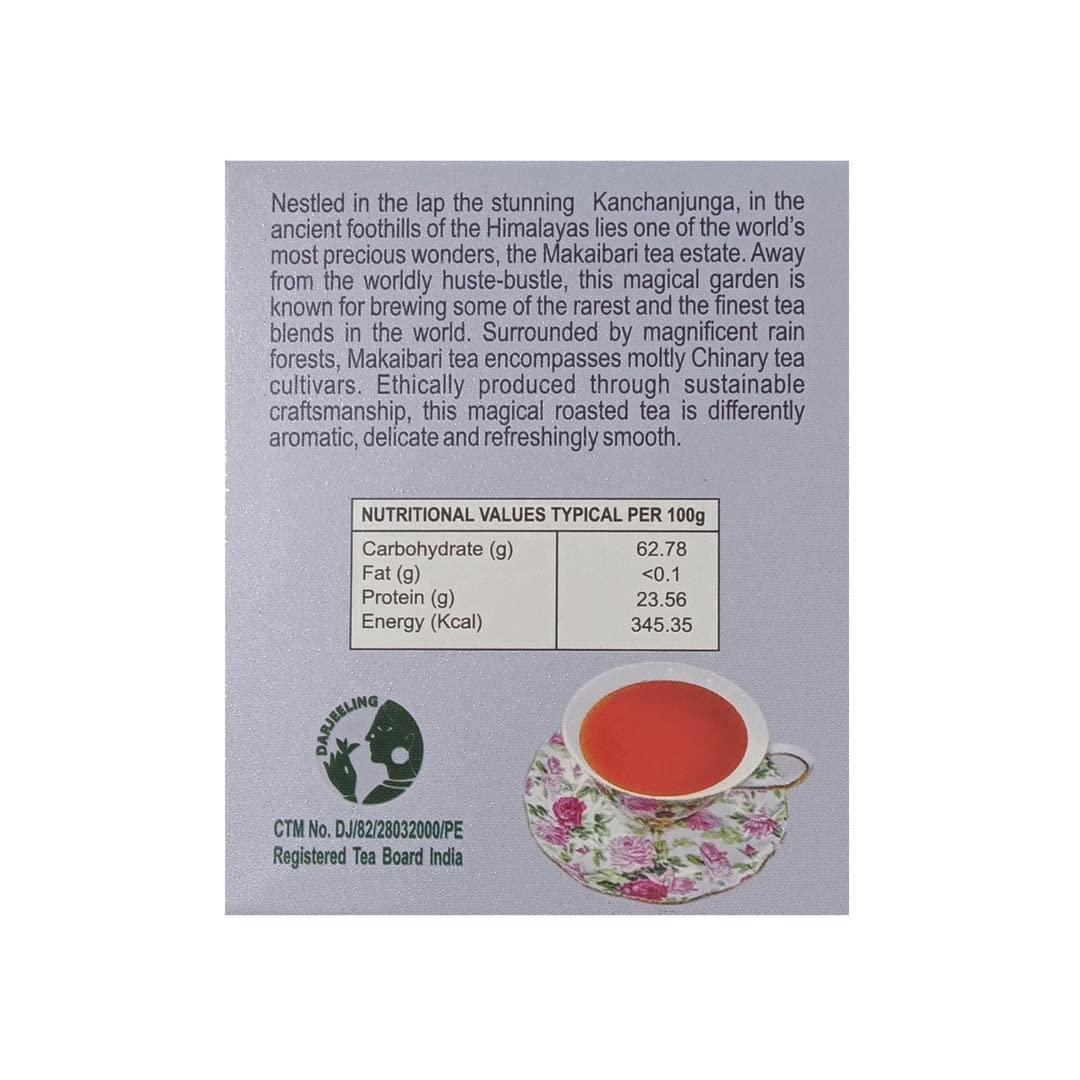 Makaibari Makaibari Smoky Mountain Teabags, Roasted Darjeeling Black Tea, 50 Pieces (25 TB x 2 Pack) | 100% Organic Darjeeling Long Leaf Tea | 50 Teabags