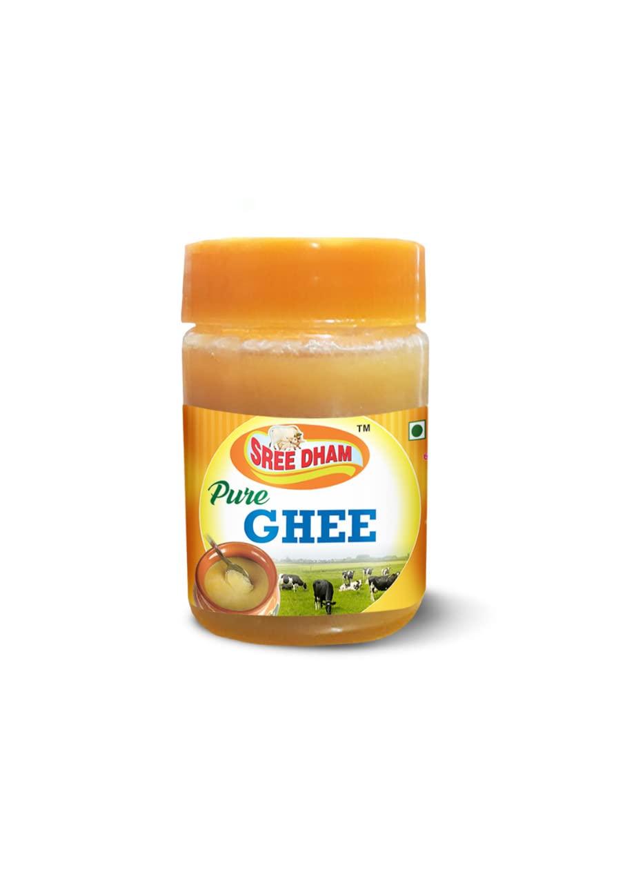 SREE DHAM SREE DHAM 100% Natural Cow Ghee 1 Liter | Desi ghee | Cow ghee Original | Pure Cow Ghee | Pure Cow Ghee for Better Immunity and Aid Hearth Health | Quality Desi Ghee 500 ml (1 Litre)