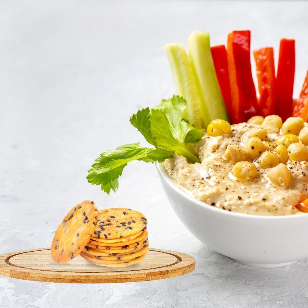 Bit-Kit Bit Kit Gluten Free Flaxseed Coin Khakhra | 100% Roasted Thins Low-Calorie Tea Time Snacks | High-Fibre Crunchy Diet Khakhra | Cholesterol-free Diet Khakhra - Pack of 4