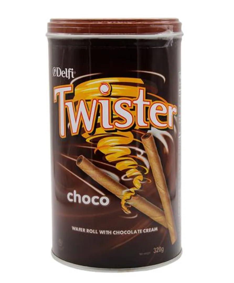 Generic Delfi Twister Chocolate Wafer Roll Chocolate Cream Smooth Delicious Wafer 320gm