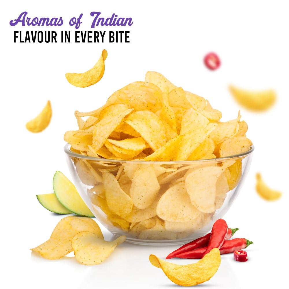 THE THEATRE PROJECT The Theatre Project Kettle Cooked Potato Chips Exotic Indian Spices Flavor Combo Pack of 5 Pouches, 410g Total Crispy, Crunchy Chips with Bold Spices Gluten-Free, No Artificial Flavors or Preservatives