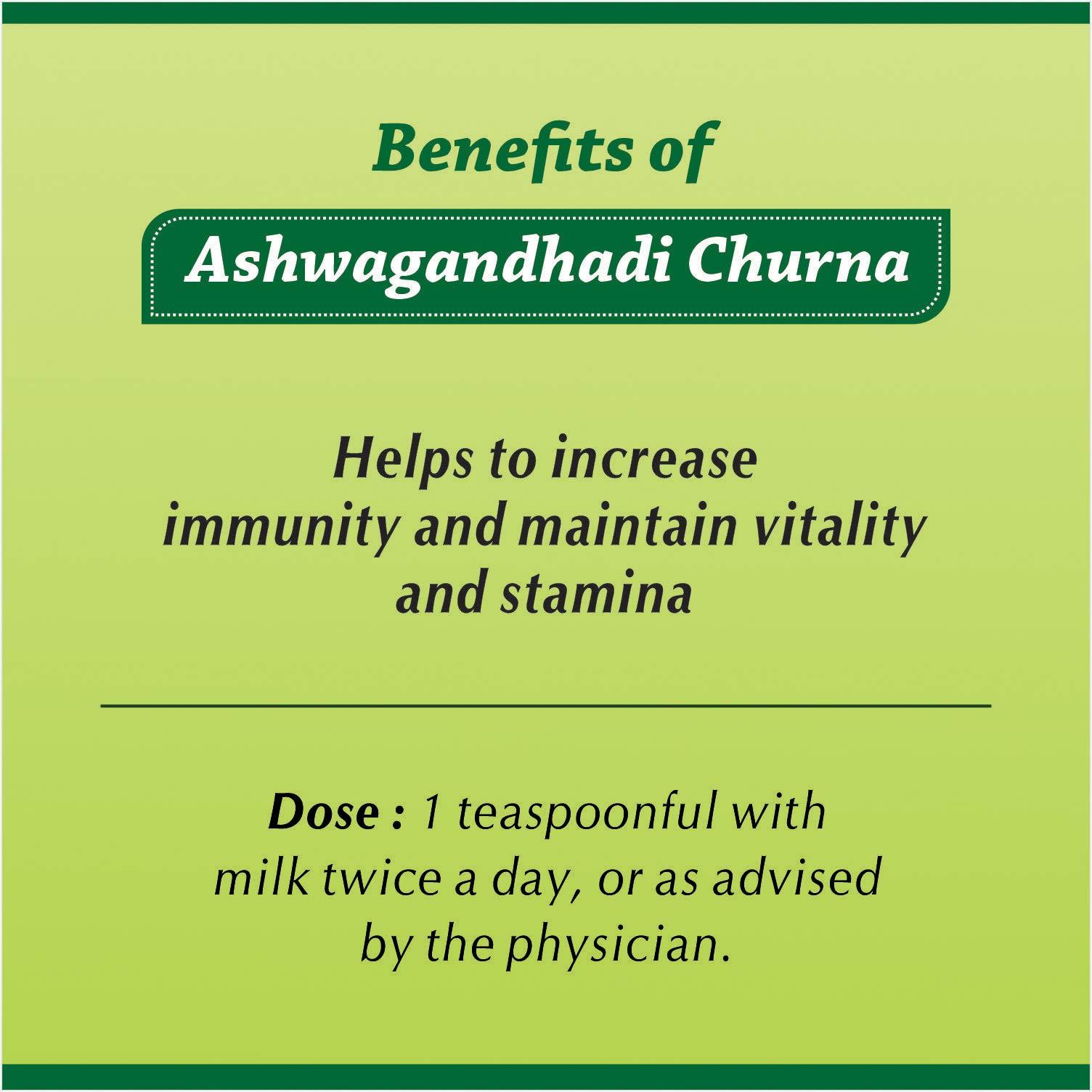 Baidyanath Baidyanath Ashwagandhadi Churna | Ashwagandha Helps to increase Immunity & Stamina - 100 g (Pack of 2)