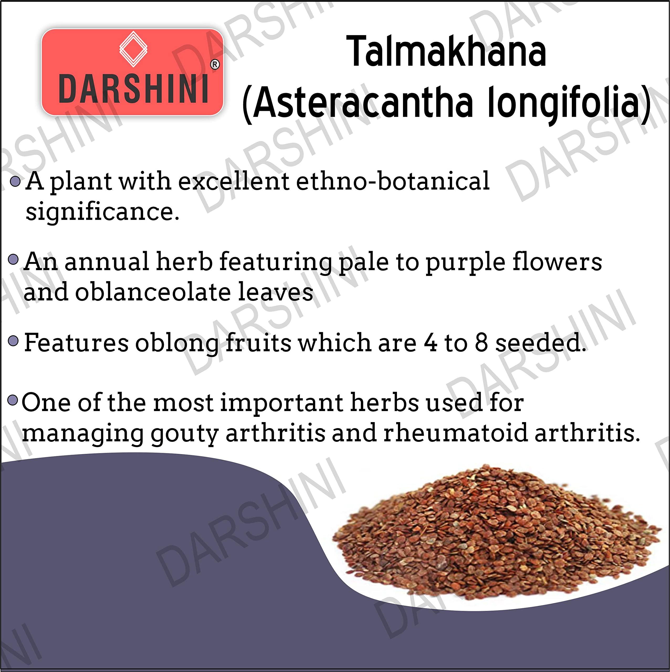 DARSHINI Darshini Talmakhana Seeds/Talimkhana Seeds/Kokilaksha/Asteracantha Longifolia, 200g