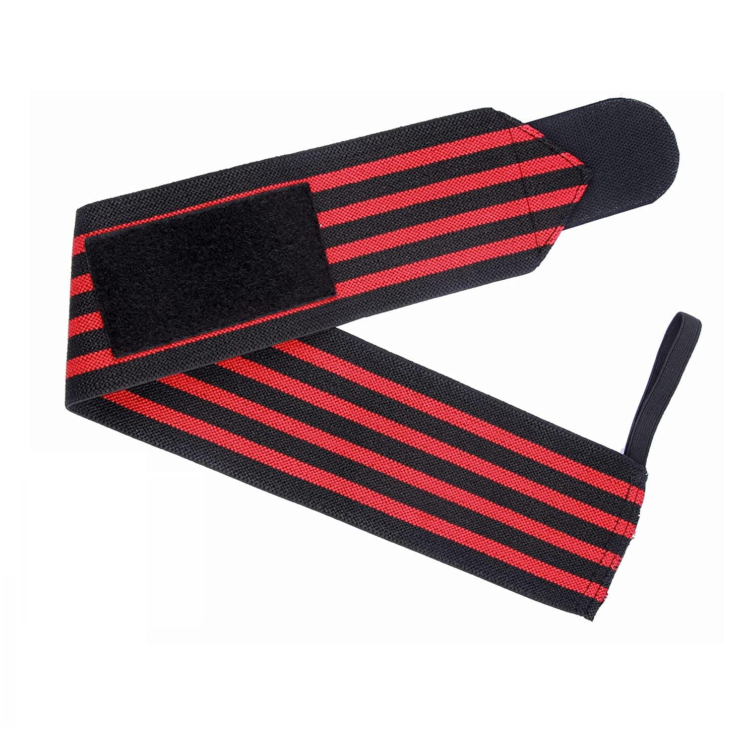 BQH Wrist Support, with Thumb Loop Strap for Gym Workout, Push-ups, Pull-ups, Strength Training Exercise, accessories, Made of Velcro and Elastic Band for Men & Women