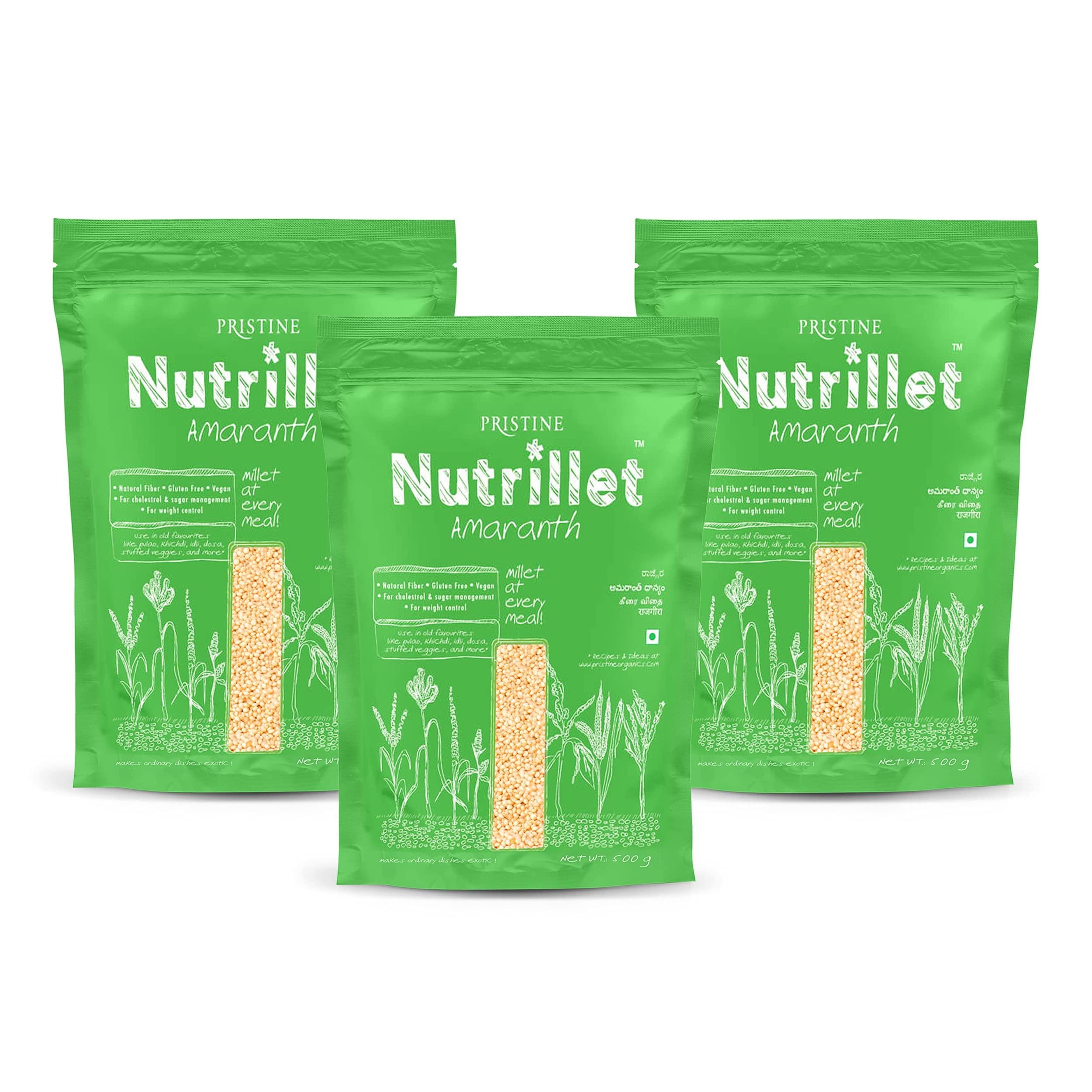 Pristine PRISTINE Nutrillet Healthy Amaranth Millet Pouch, 500 g (Pack of 3)