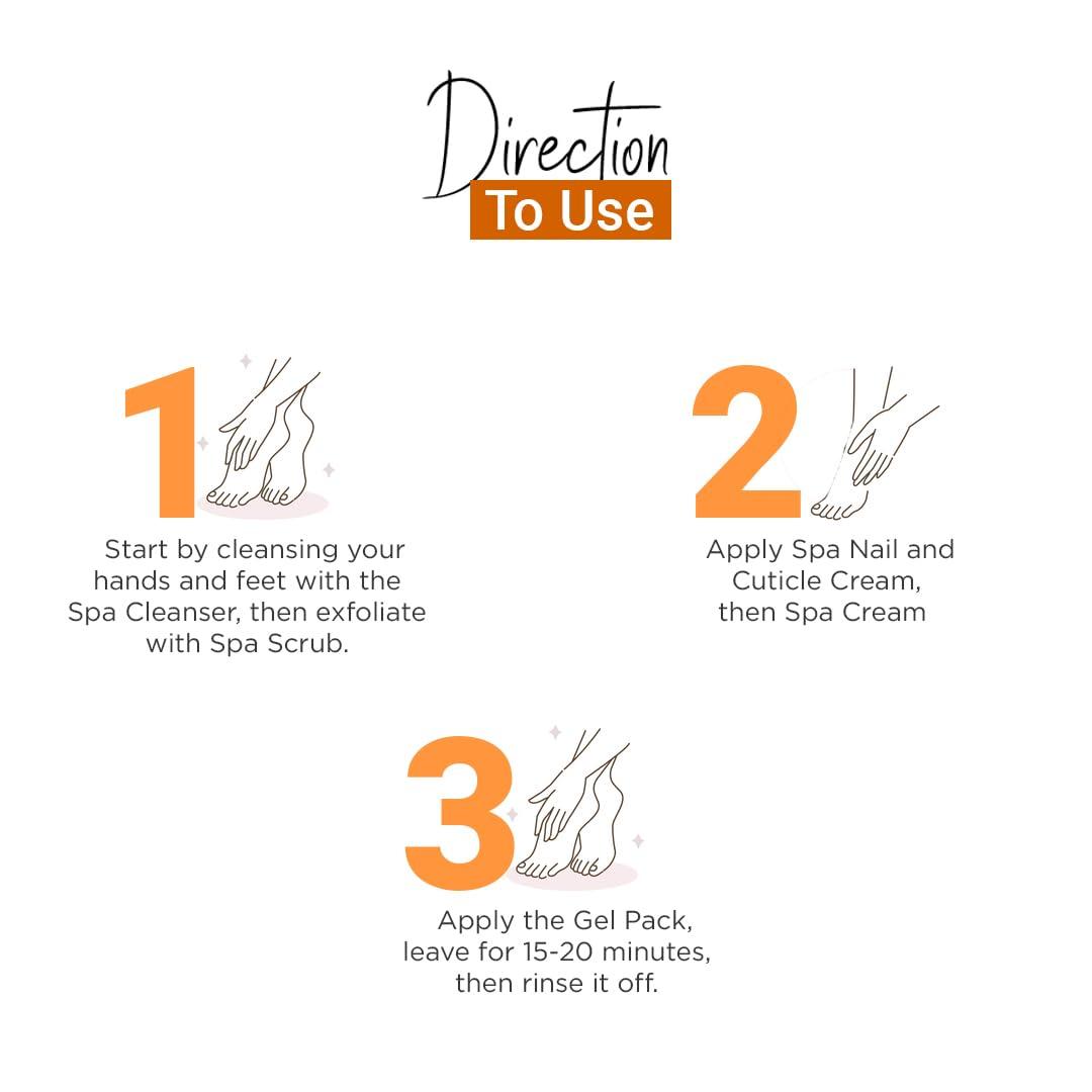 VEDICLINE Vedic Line Hand & Foot Spa Therapy Cream With Lavender & Vanilla Extract Repair Cracked & Dry Heels, Cuticles Smooth Skin, Monodose Kit, 92Ml