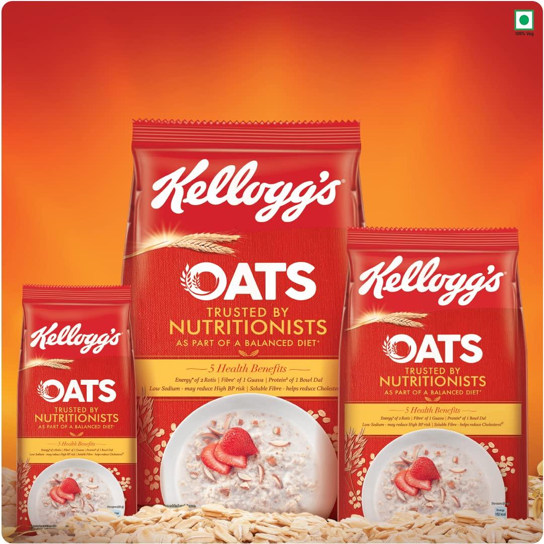 Kellogg's Kellogg's Oats, Rolled Oats, High in Protein and Fibre, Low in Sodium, 1kg Pack