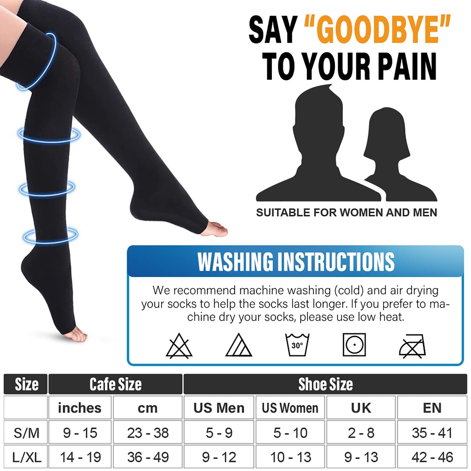 CHARMKING CHARMKING Compression Socks (3 Pairs) - 15-20 mmHg, Athletic Support for Running, Cycling, Travel - Boost Circulation and Performance