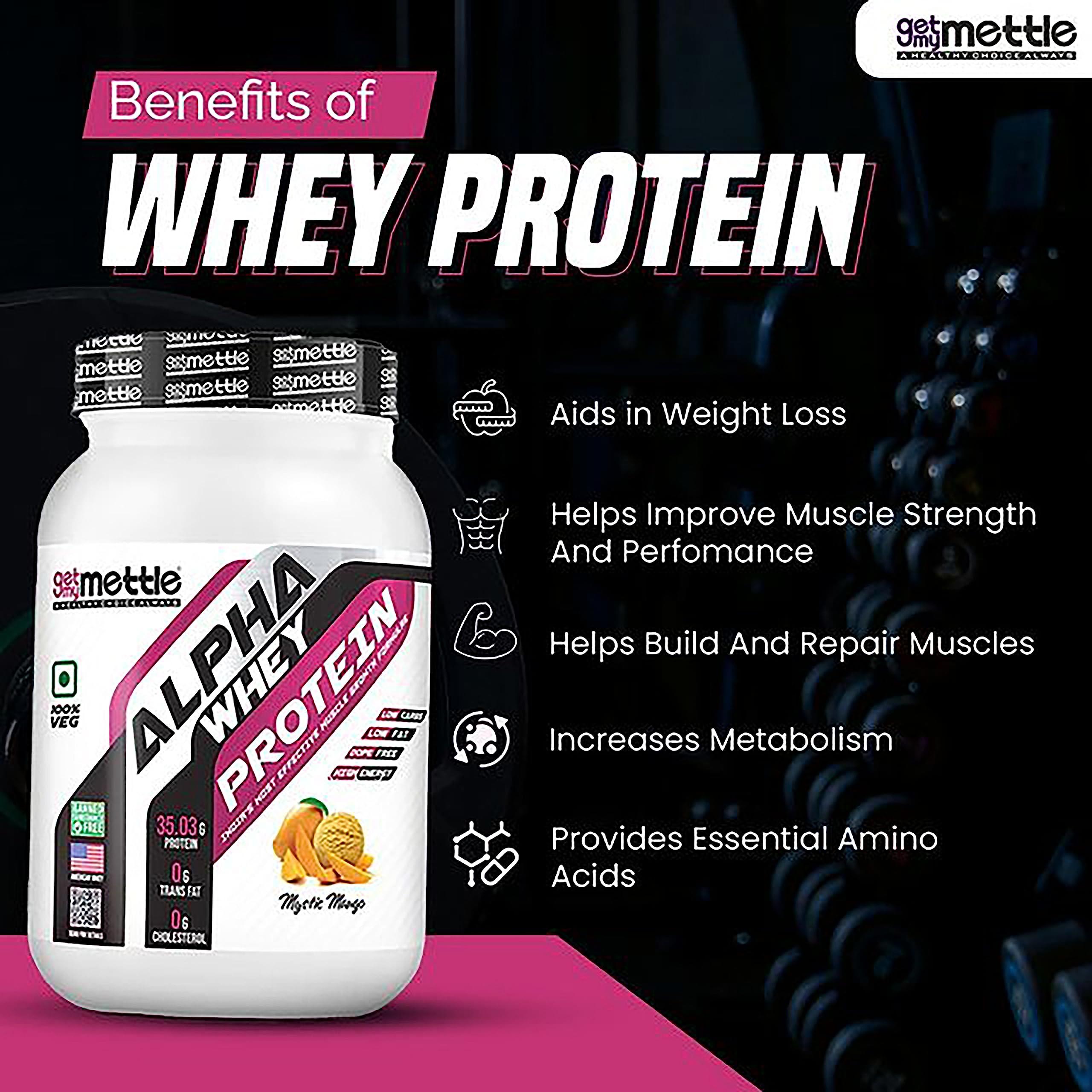 swasthum Getmymettle| Alpha Whey Protein|35.06g Protein| Pack Of 2 |Whey Protein |Belgian Chocolate, 907G