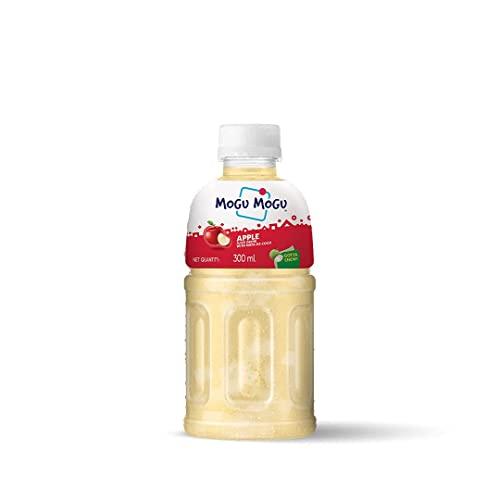 Mogu Mogu Mogu Mogu Apple Juice with 25% NATA De Coco | Energy Booster Drink | Full of Fruit Fibres | No Added Preservatives and Colours -300ml (Pack of 6)