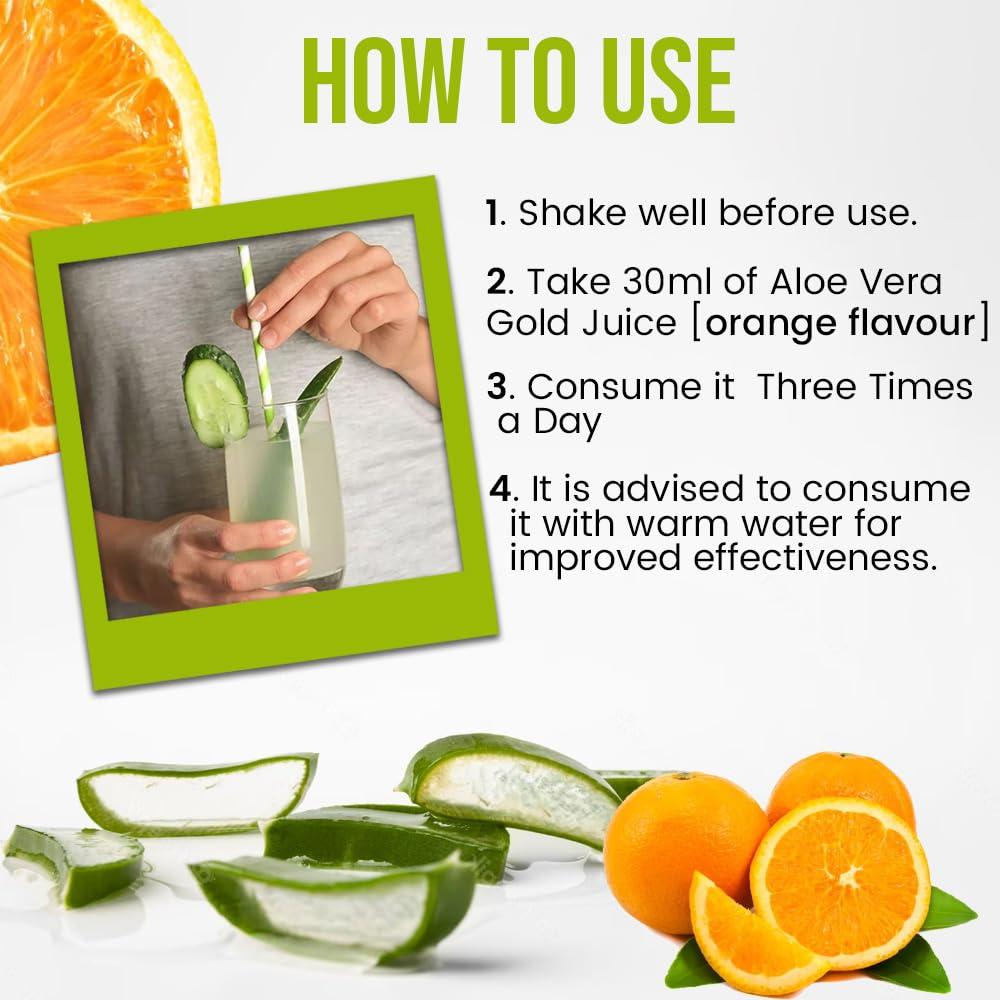 Kudos Ayurveda Kudos Ayurveda AloeVera Gold (Orange Flavour) Health Drink Liquid 1000ml