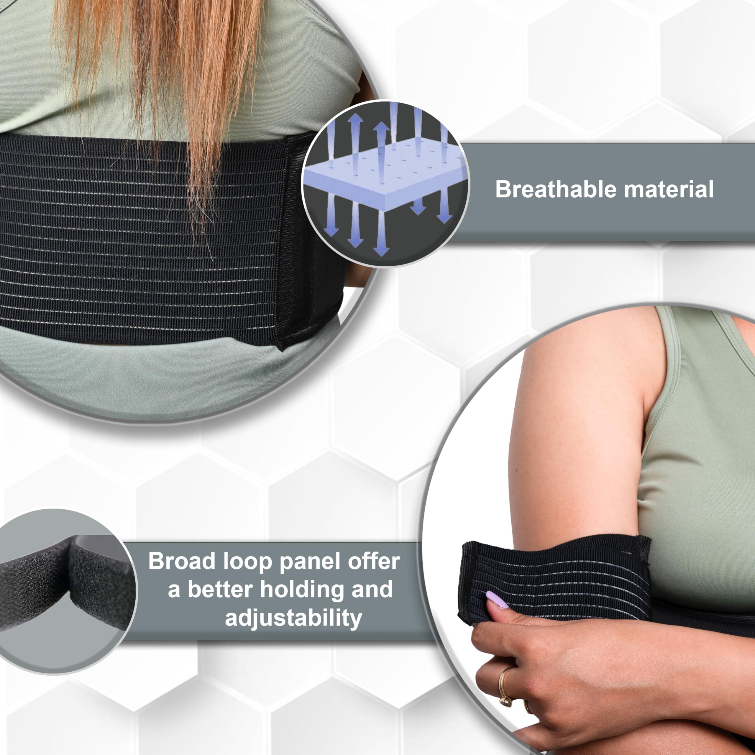 Wonder Care Wonder Care-Left Right Shoulder Immobilizer Arm Sling Elastic Brace for Clavicle Collar Bone Dislocation Subluxation Shoulder stabilizer Compression Brace After Rotator Cuff Surgery-Black Size-5