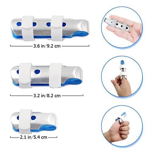 BRMDT BRMDT Trigger Finger Splint, Aluminum Thumb Splint Finger Support for Promote The Rehabilitation of Finger Fracture Fingers/Bent Finger, Adjustable Finger Brace(3 Pieces, 3 Size)