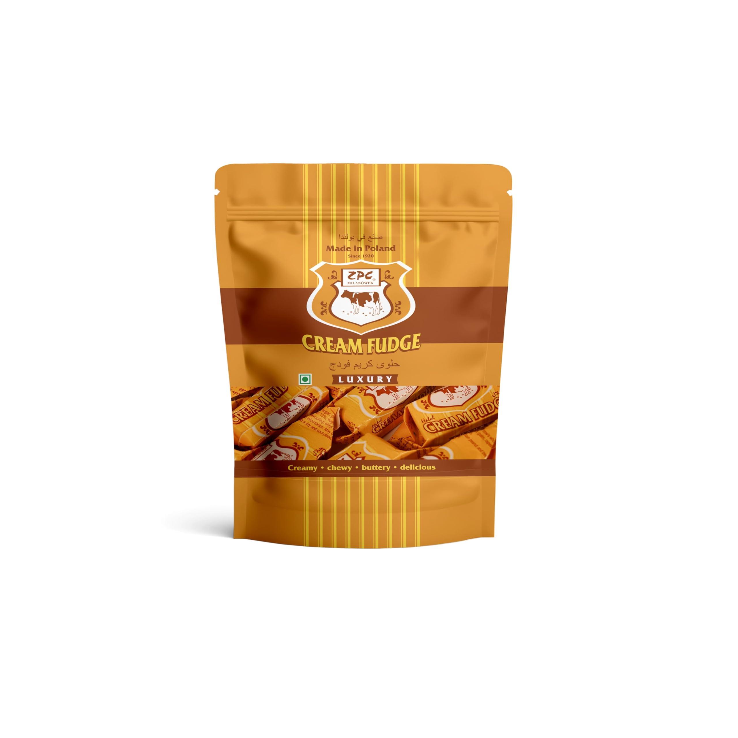 Zpc Milanówek Zpc Milanwek Cream Fudge Luxury,150G Pack Of 2 (Made In Poland) Glacier Poland Cream Classic Toffee/Fudge Creamy&Chewy/Buttery Delicious/Real Butter Toffees/Birthday Party Gift Toffee