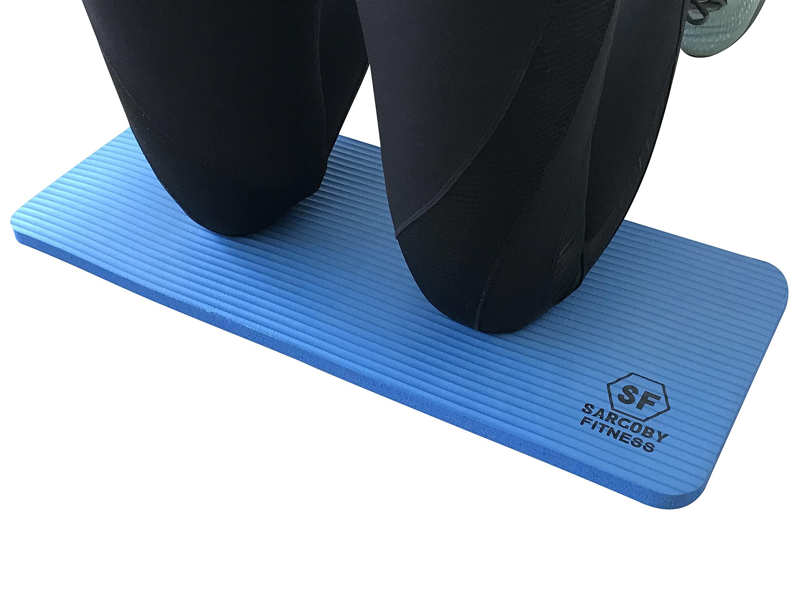 Sargoby Fitness Sargoby Fitness Yoga Knee Pad Cushion 15mm (0.6\'\') Thick Knee pads yoga to Provide Relief to Knees Elbows Forearms & Wrists Pilates Knee mat Small Fitness Mat (Blue)