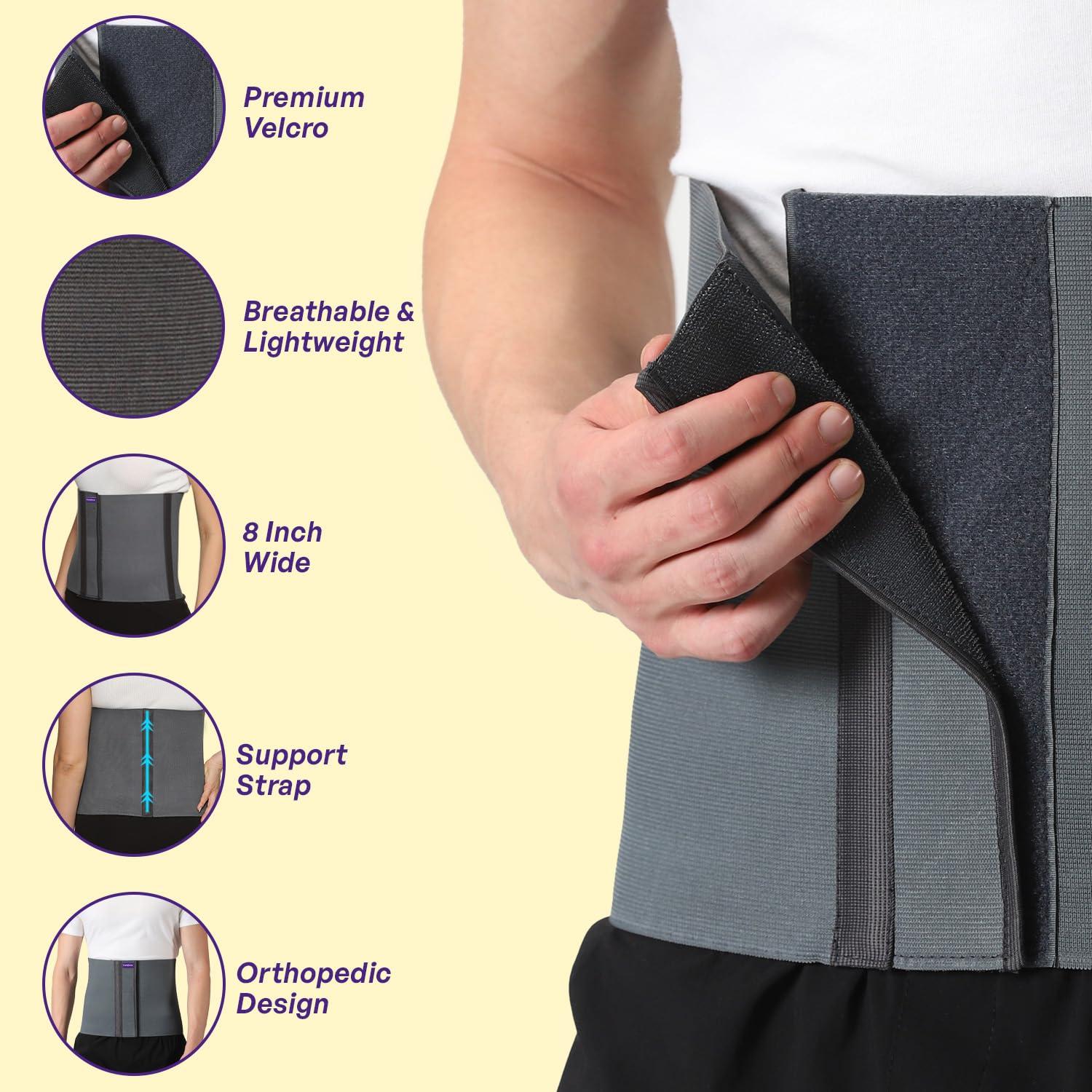 Careforce - The Force Behind Your Health Careforce Abdominal Belt After Delivery Belt for Women Tummy Maternity Belt Postpartum Belt After Delivery C Section Post Pregnancy Belt for Tummy Reduction Belly Fat Belt for Women & Men -Grey -S