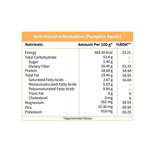 Neuherbs Neuherbs Raw & Unroasted Pumpkin Seeds | Immunity Booster & Fiber Rich Superfood | Rich Source of Omega 3 | Highly Nutritious Snack | Rich in Protein, Zinc & Magnesium 200 G (Pack of 2)