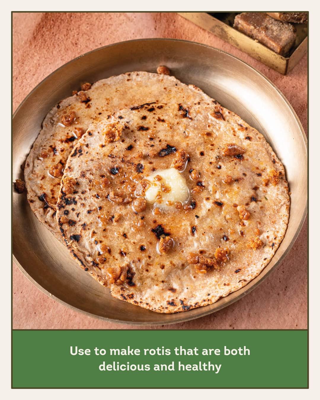 AAZOL Aazol Khapli Wheat Flour: Emmer Atta - 2kg | Low Glycemic-index | Keeps Blood Sugar in Control | Low Gluten | Good for Digestion