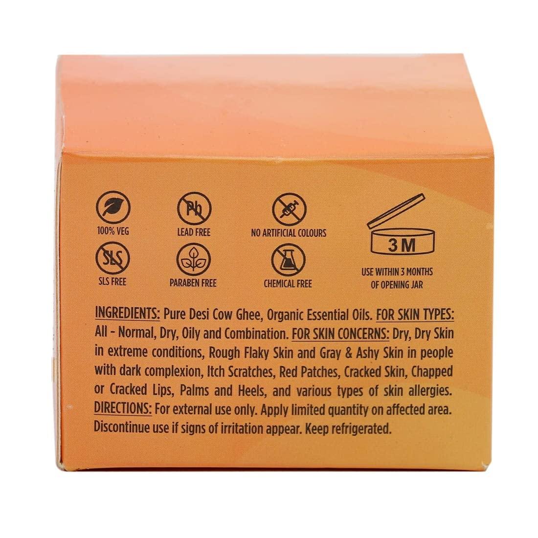 GAVYAMART Gavyamart Shata Dhauta Ghrita - Natural Desi Ghee Skin Moisturizer - 100 Times Washed Ghee Cream for Face, 125gm (25Gm x 5 Pack) - For All Skin Types - Helps in Reduce Fine Lines & Dark Spots