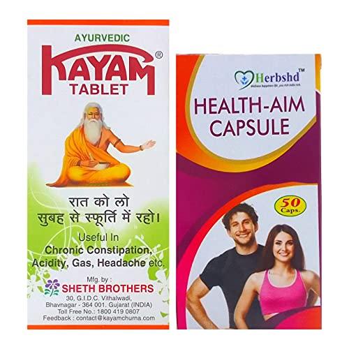 HERBSHD kayam tablet and Health Aim Capsule for Constipation