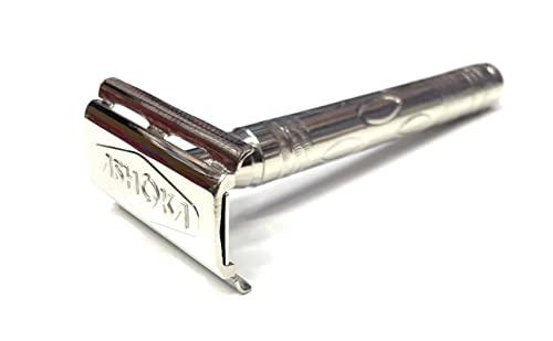 Ashoka Ashoka Men Double Edge Brass Safety Razor (Silver) - A558