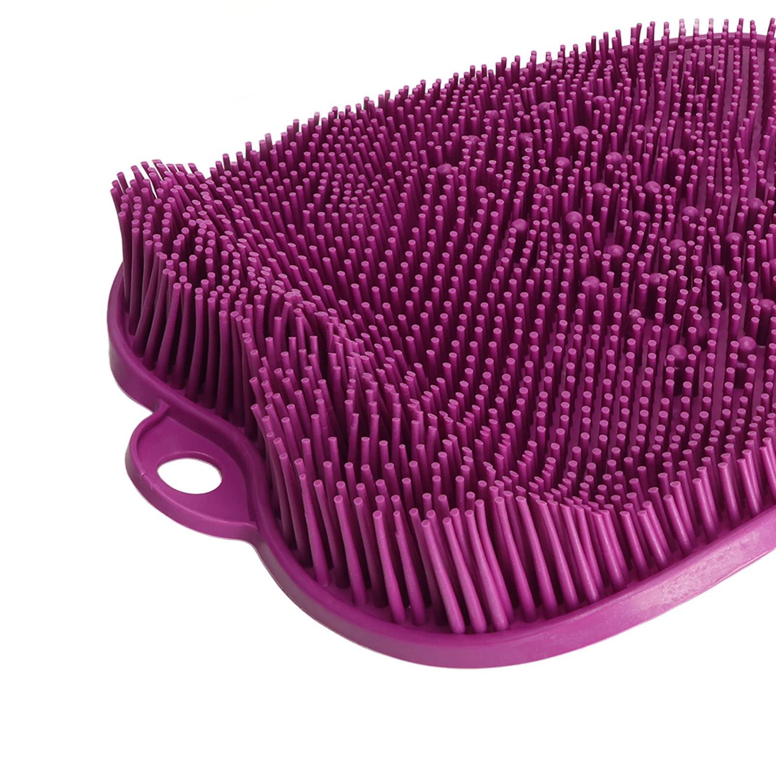 DNEI Feet Cleaner, Shower Foot Scrubber Odour Removal Fatigue Relief for Bathroom (Purple)