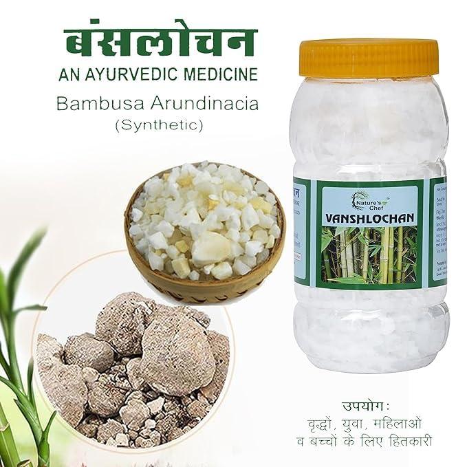 Nature\'s Chef Nature\'s Chef Organic Bansalochan, Vanslochan, Tabashir, Silicic Acid Crystal (Pack of 1, 400 Gram)