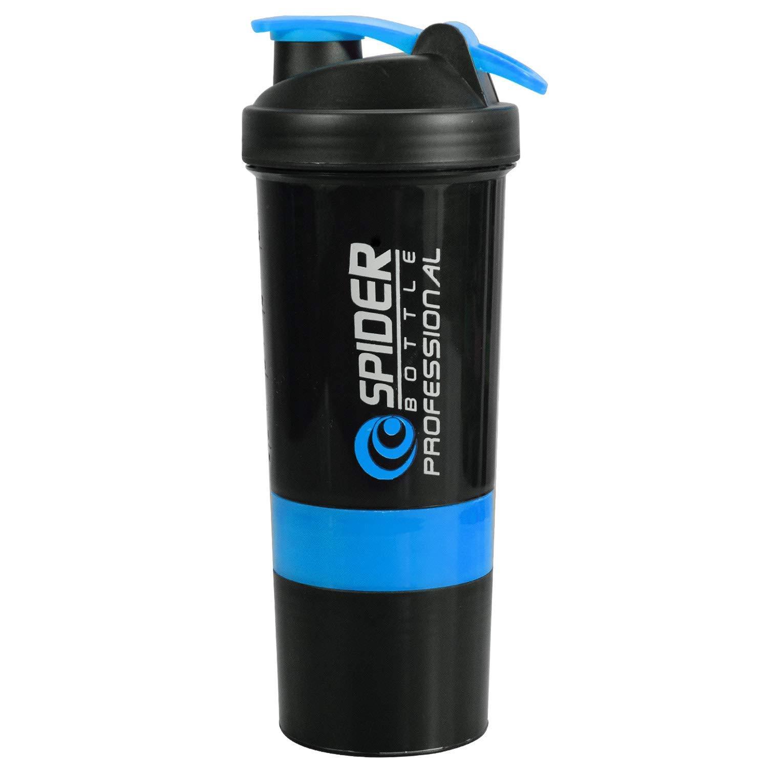 S.S.M INDIA Protein Shaker Bottle | Spider Shaker Bottle | Cyclone Shaker | Gym Shaker Bottle | Gym Shaker | Gym Bottle | Shaker Bottles for Protein Shake | Shaker 500ml (Professional Blue)