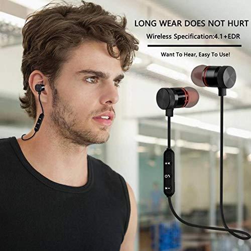 INSTANT ORDER TECHNOLOGY QOCXRRIN One Year Warranty Wireless Bluetooth Headset Magnet Earphone with Hand-Free Calling, Bulit-in-Mic, Extra Bass Stero, Lightweight and Sweatproof Prefect for Gym, Running(Black)