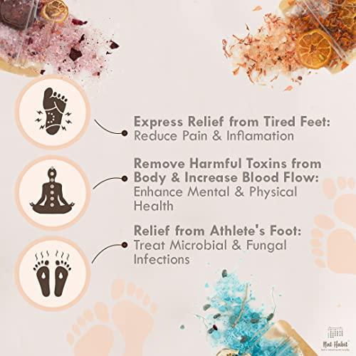 Nat Habit - Back To Natural Secrets Everyday Nat Habit Fresh Cedar Lift Foot Salt | Therapeutic Grade Epsom Salt, Himalayan Pink Salt, Essential Oils | Softens Feet & Ankles | Pedicure Foot Soak, Aromatherapy | Pack of 4
