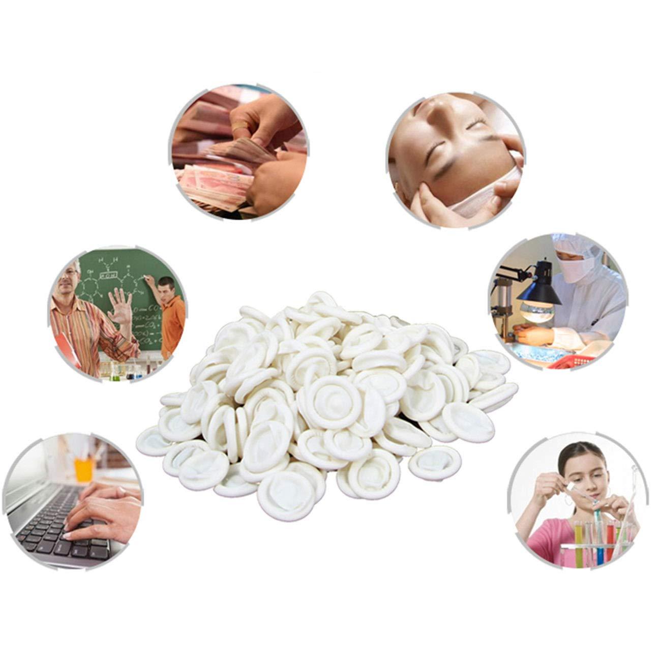 Skreened Skreened Disposable Finger cots Pack of 50-Anti Static,and Durable Rubber fingertips Protectors for Cleaning,Repairing and Painting,Electronic Repair,Handmade