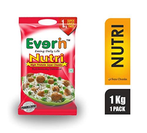 Everin Everin Nutri High Protein and Healthy Gluten Free SOYA Chunks Combo Pack of 2 (1kg Each)