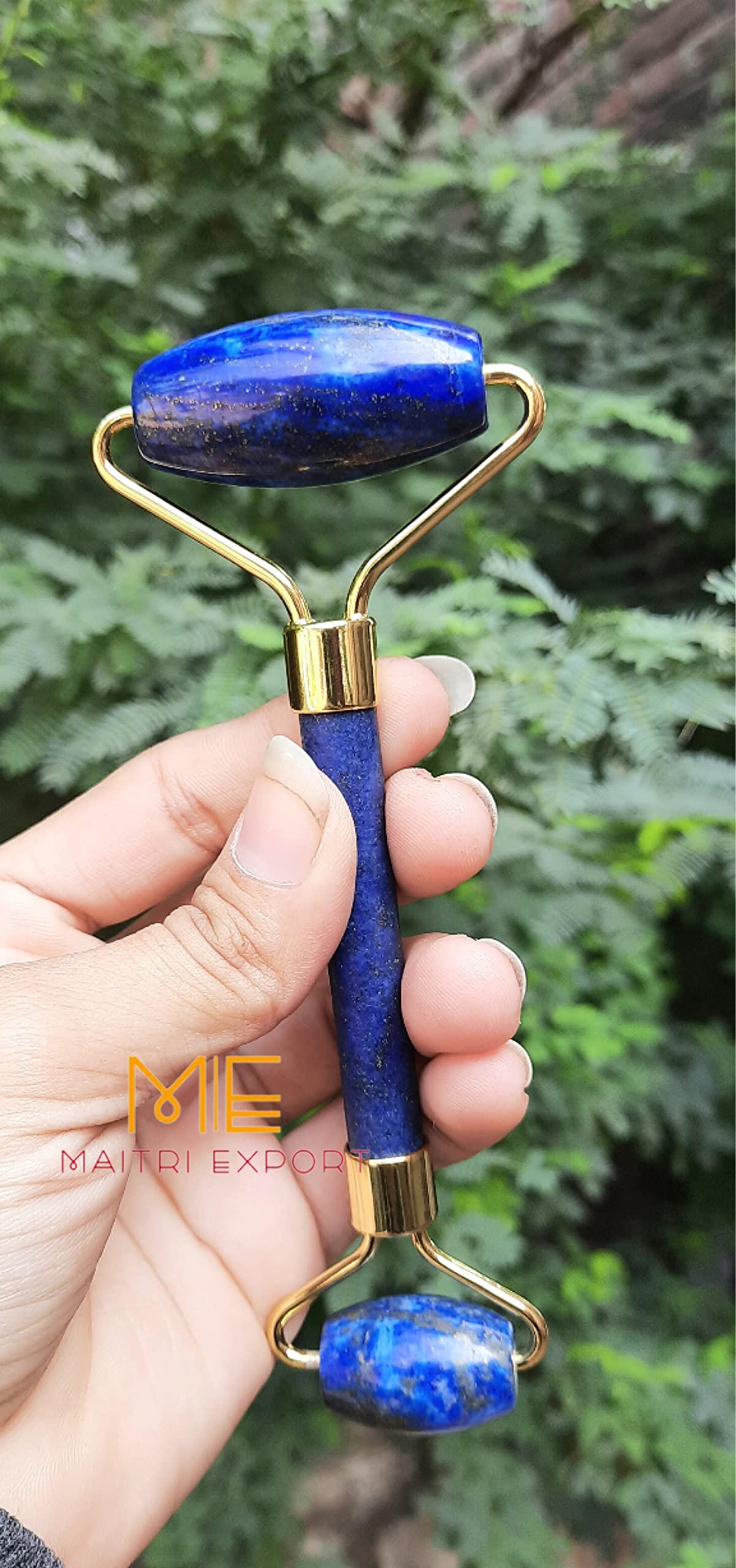 Maitri Export Maitri Export Lapis Lazuli Smooth Facial Roller & Massager Natural Lapis Lazuli Massage Jade Stone for Face Eye Neck Foot Massage Tool (Lapis Lazuli )