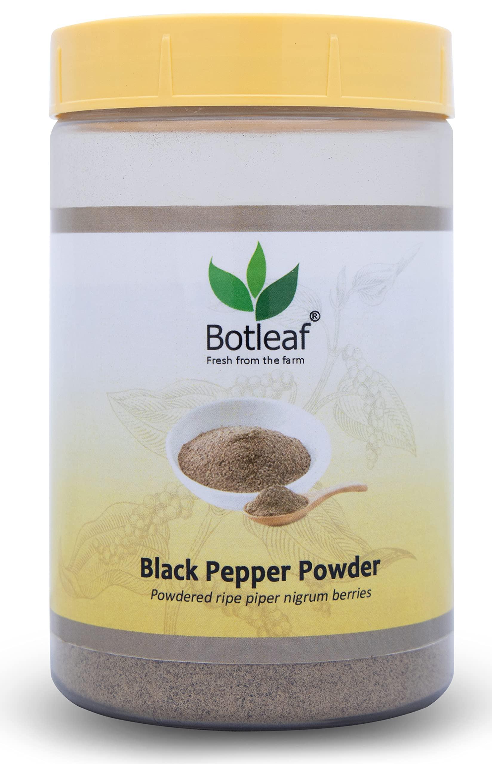 BOTLEAF BOTLEAF Black Pepper Powder 200 GM Fine Ground Pure Spicy and Hot Freshly packaged powder derived from matured berries of Malabar Peppercorns from our own farm Thellissery Kali Mirch Golki Gota Golmorich Kalimiri Miriyalu 200 gm