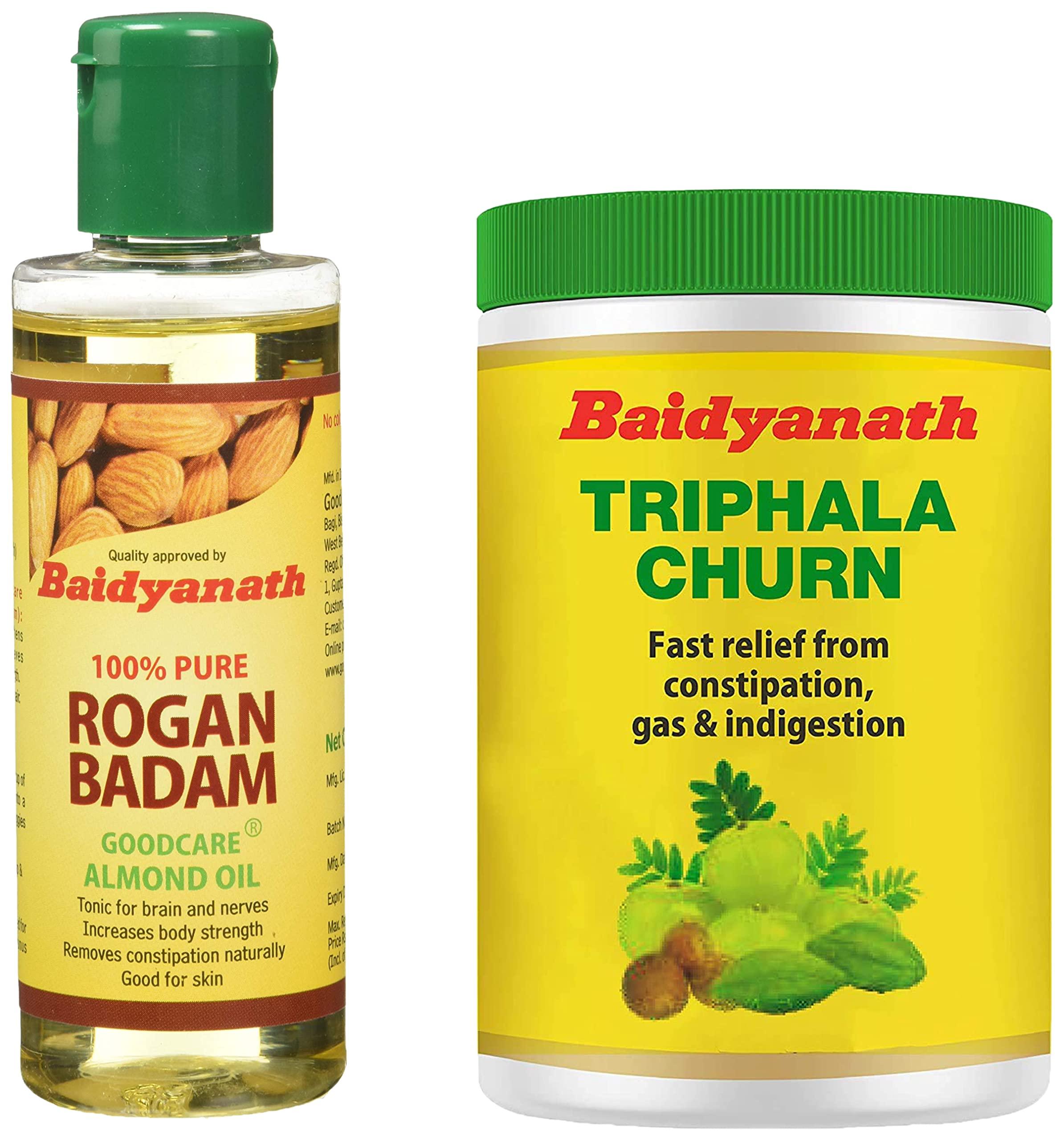 Baidyanath Baidyanath Rogan Badam (Almond) Oil - 100 ML & Baidyanath Triphala Churna - 240gms (Pack of 2)