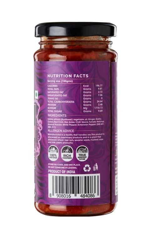 White Light Food White Light Food Schezwan Sauce l Vegan and Natural Ingredients l Ready to Eat Healthy Food (250g) (Pack of 1)