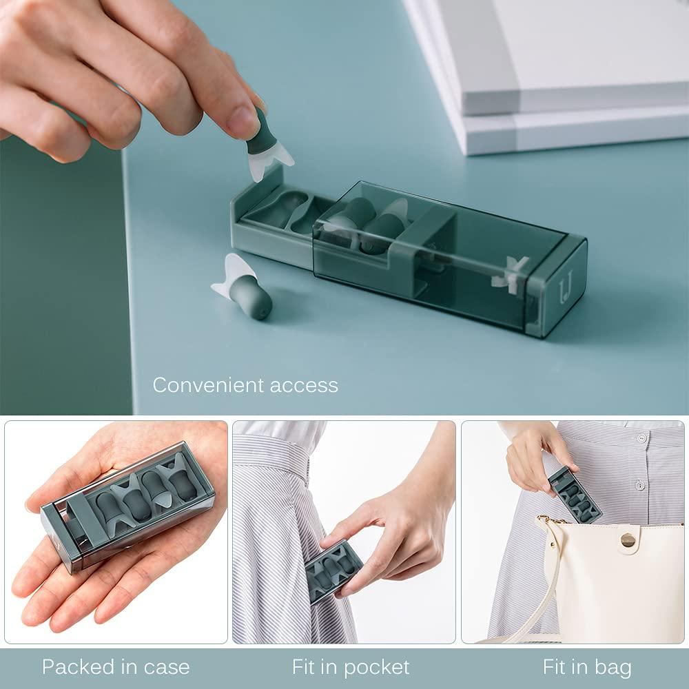 Layfoo Noise Cancelling Ear Plugs Sound Blocking Earplug Noise Reduction Reusable with Storage Case for Slee g Snoring Swim ng (Flight earplug) -Layfoo