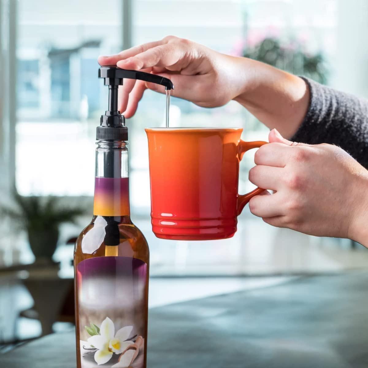 Xfopz Xfopz 4PCS Coffee Syrup Pump Dispenser Compatible with Torani Syrup Pump Creamer Pump for Coffee Syrup Bottle (25.4 oz-750ml) - Davinci Syrup Bottle Pump Dispenser Coffee Syrup Pumps