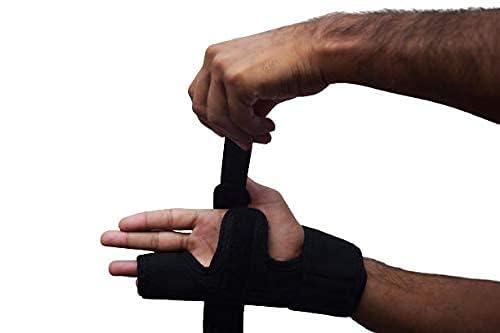 GoodsHealthShop GoodsHealthShop Boxer Finger Splint - Metacarpal Finger Splint Right Removable Splint for Boxers Fracture - Little and Ring Finger Protection - Fits Left or Right Hand Brace (Small,Neoprene)