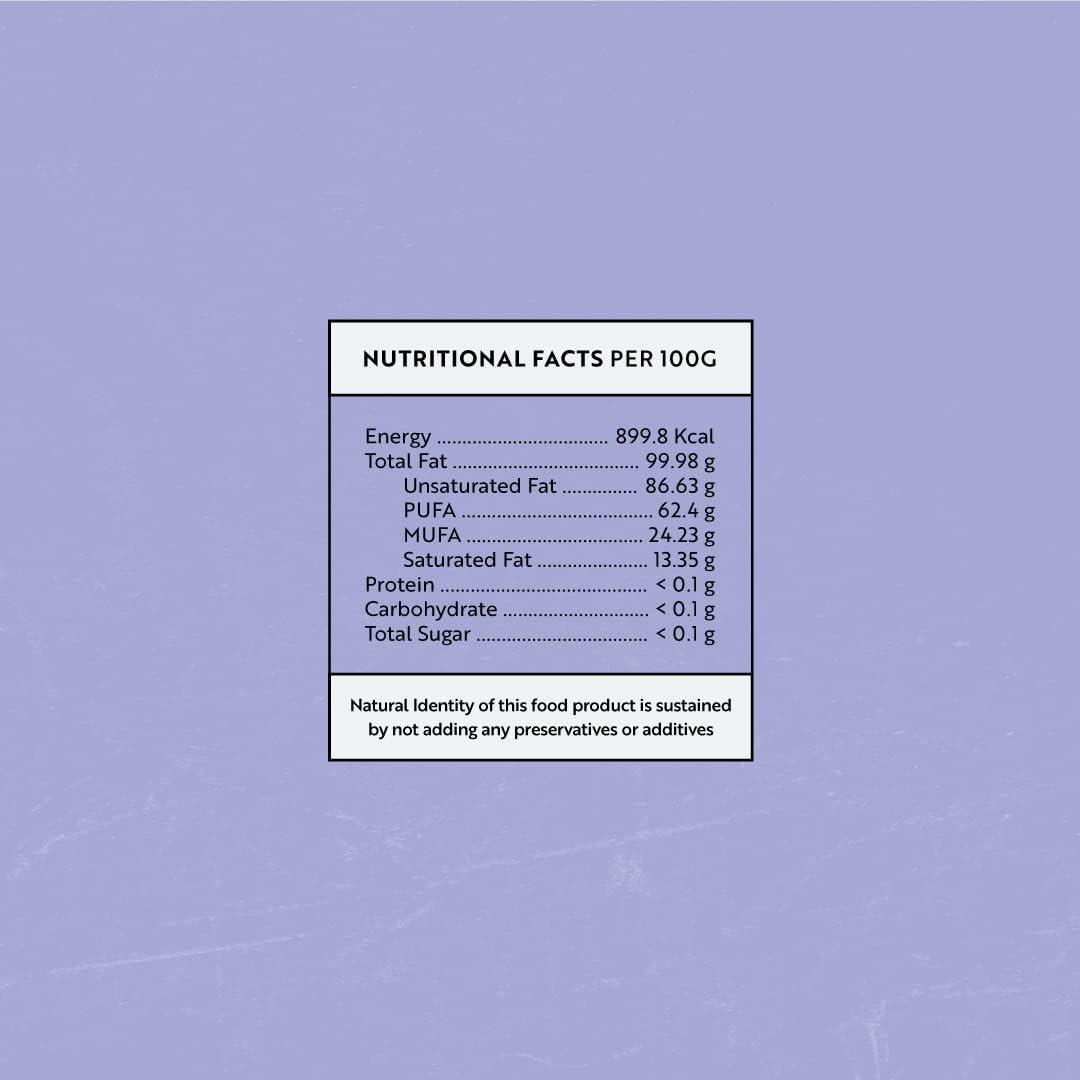 oRegion oRegion Cold Pressed Wood Pressed Flaxseed Oil(500 ml) | Kachi Ghani Alsi Ka Tel, Omega-3 Rich, Pure, Organic and Unadulterated Multipurpose, Good for Gut, Heart, Hair, Skin, Preservative Free, Glass Bottle