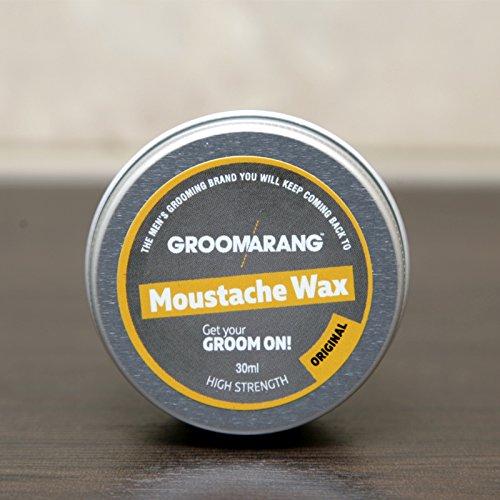 Groomarang Groomarang Moustache & Beard Wax Extra Strong Original 100% Natural Hair Care Organic & Vegan 30ml (medium)