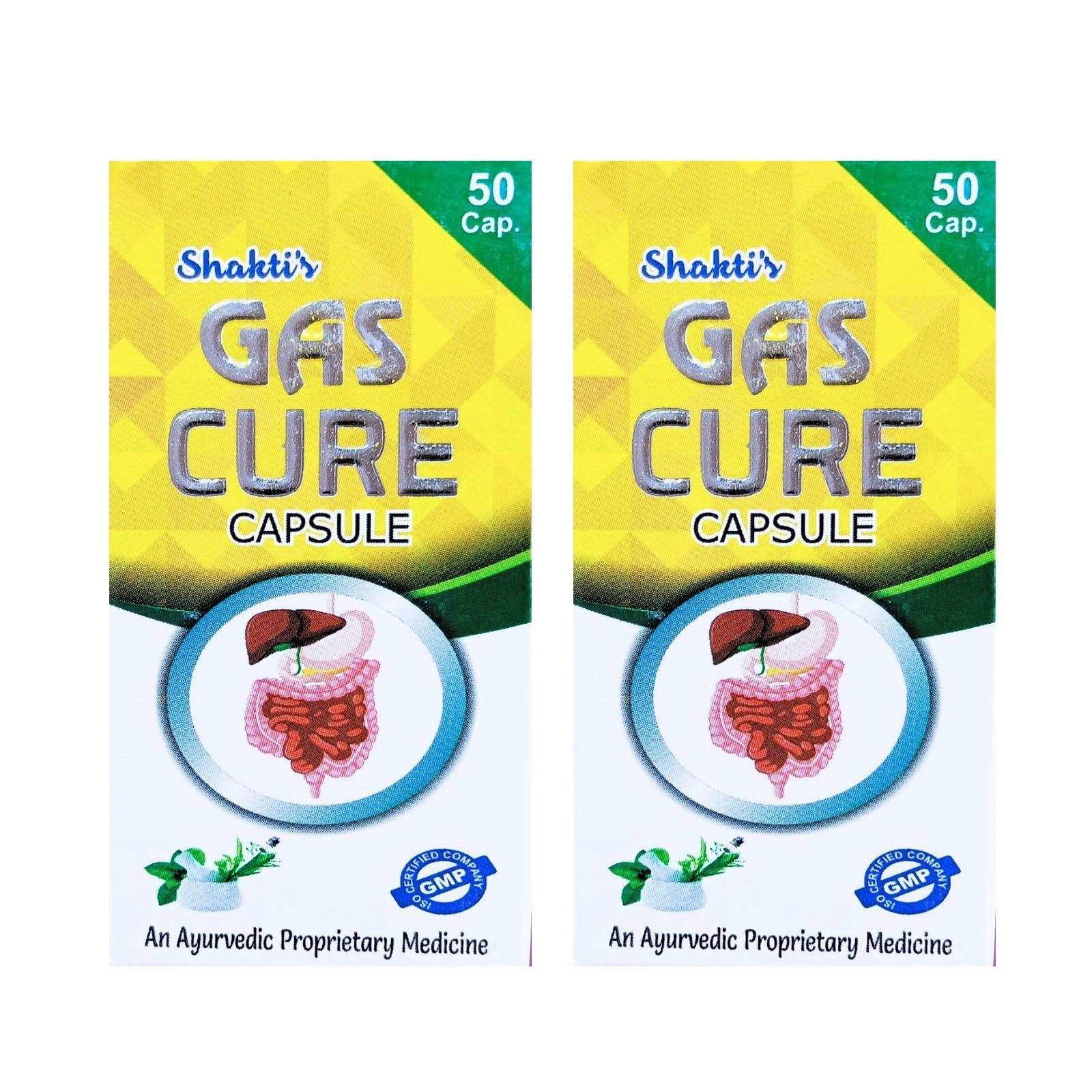 HERBSHD Ayurvedic Gas Cure Capsule | For Gas Relief | 50 Capsule (Pack of 2)