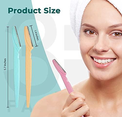 Tifurko Tifurko Face Razor Eyebrow Razor Facial Razor Painless Hair Remover Small Hair Trimmer Multipurpose Shaver Fine Hair Cutter Sharp Edge Razor Skin Friendly for Men & Women(pack of 3)