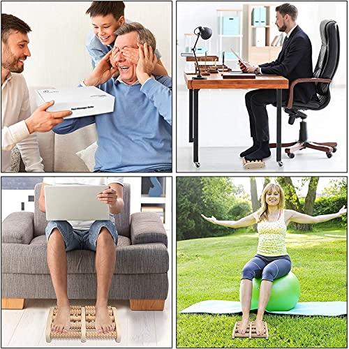 NAMRA NAMRA® Wooden Dual Foot Massage Roller for Overall Relaxation and Relief Acupressure Foot Board(1)