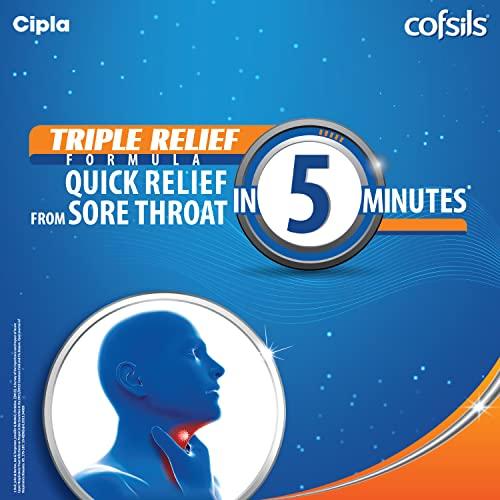Cipla Cipla Cofsils Lozenges (200 Count) | Fresh Mint Flavour | Quick Relief from Sore Throat, Itchy Throat and Scratchy Throat (10 x 20 Strips)