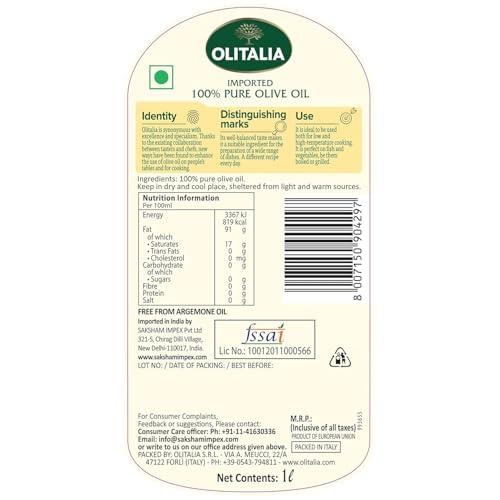 Olitalia Olitalia 100% Pure Olive Oil, 33.81 fl oz / 1000 ml