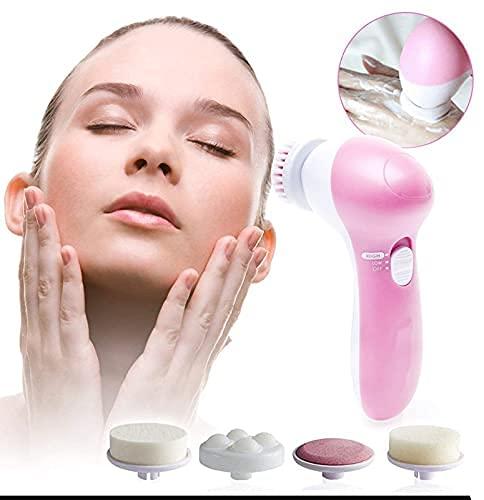 Aryshaa Face wash massager 5 in 1 Portable Electric Facial Cleaner Multifunction Massager, Face Massage Machine For Face, Facial Machine, Beauty Massager, Facial Massager For Women Assorted color