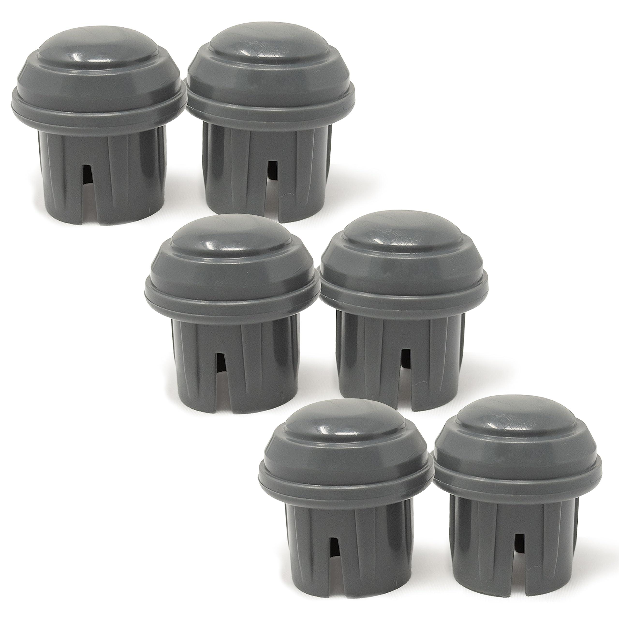 Top Glides Durable Mushroom Walker Glide Caps - Gray (3 Pairs)